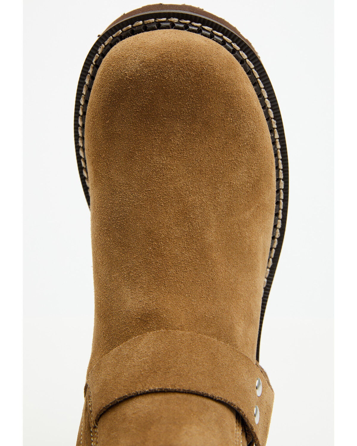 Image #6 - Ariat Women's Fatbaby Harness Suede Chelsea Boots - Round Toe, Tan, hi-res