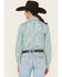 Image #4 - Rough Stock by Panhandle Women's Paisley Print Long Sleeve Pearl Snap Stretch Western Shirt, Turquoise, hi-res