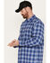 Ariat Men's FR Oz Plaid Print Long Sleeve Snap Work Shirt, Stone, hi-res
