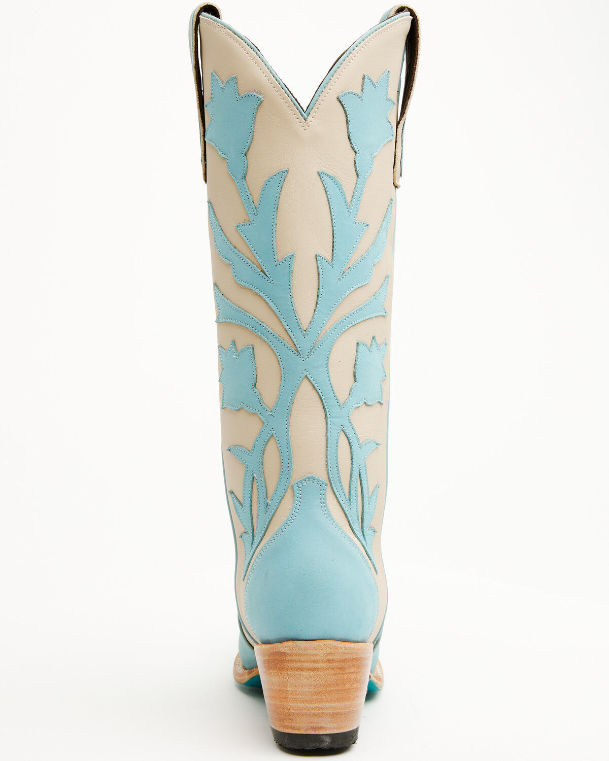 Image #5 - Lane Women's Jolene Overlay Tall Western Boots - Snip Toe, Blue/white, hi-res