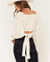 Image #4 - Wild Moss Women's Boot Barn Exclusive Floral Embroidered Tie Back Top, Cream, hi-res