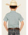 Image #4 - Rodeo Clothing Boys' Medallion Print Short Sleeve Pearl Snap Western Shirt, Teal, hi-res