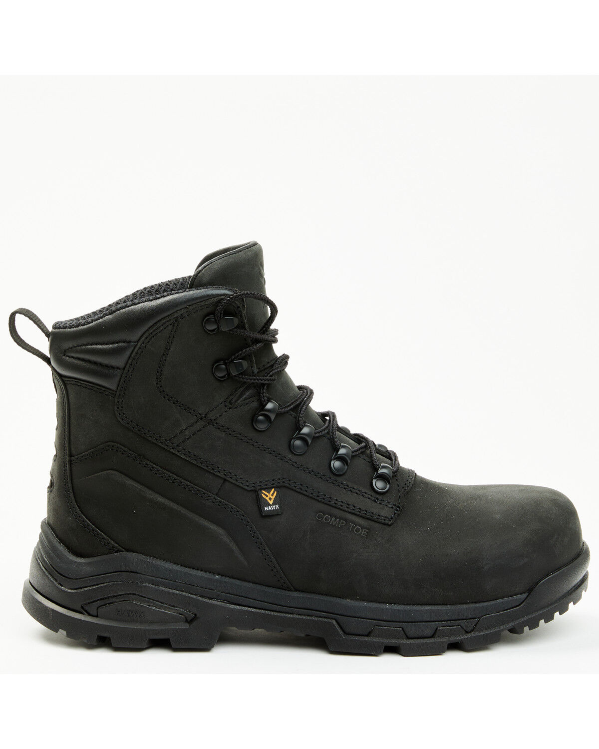 Image #2 - Hawx Men's Enforcer Pro 6" Work Boots - Composite Toe, Black, hi-res