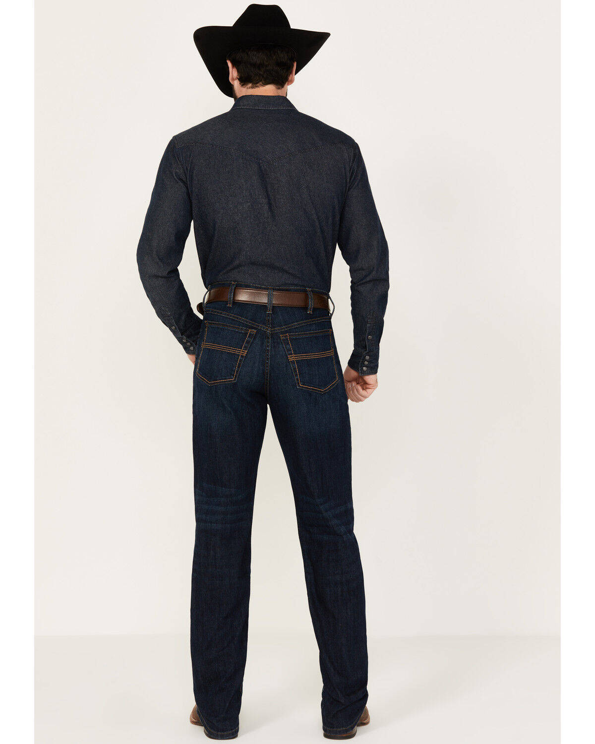 Image #3 - Cinch Men's Black Label 2.0 Dark Rinse Loose Tapered Performance Stretch Denim Jeans, Dark Wash, hi-res
