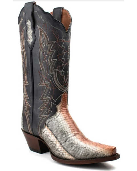 Dan Post Women's Zacatecas Exotic Watersnake Western Boots - Snip Toe, Grey, hi-res