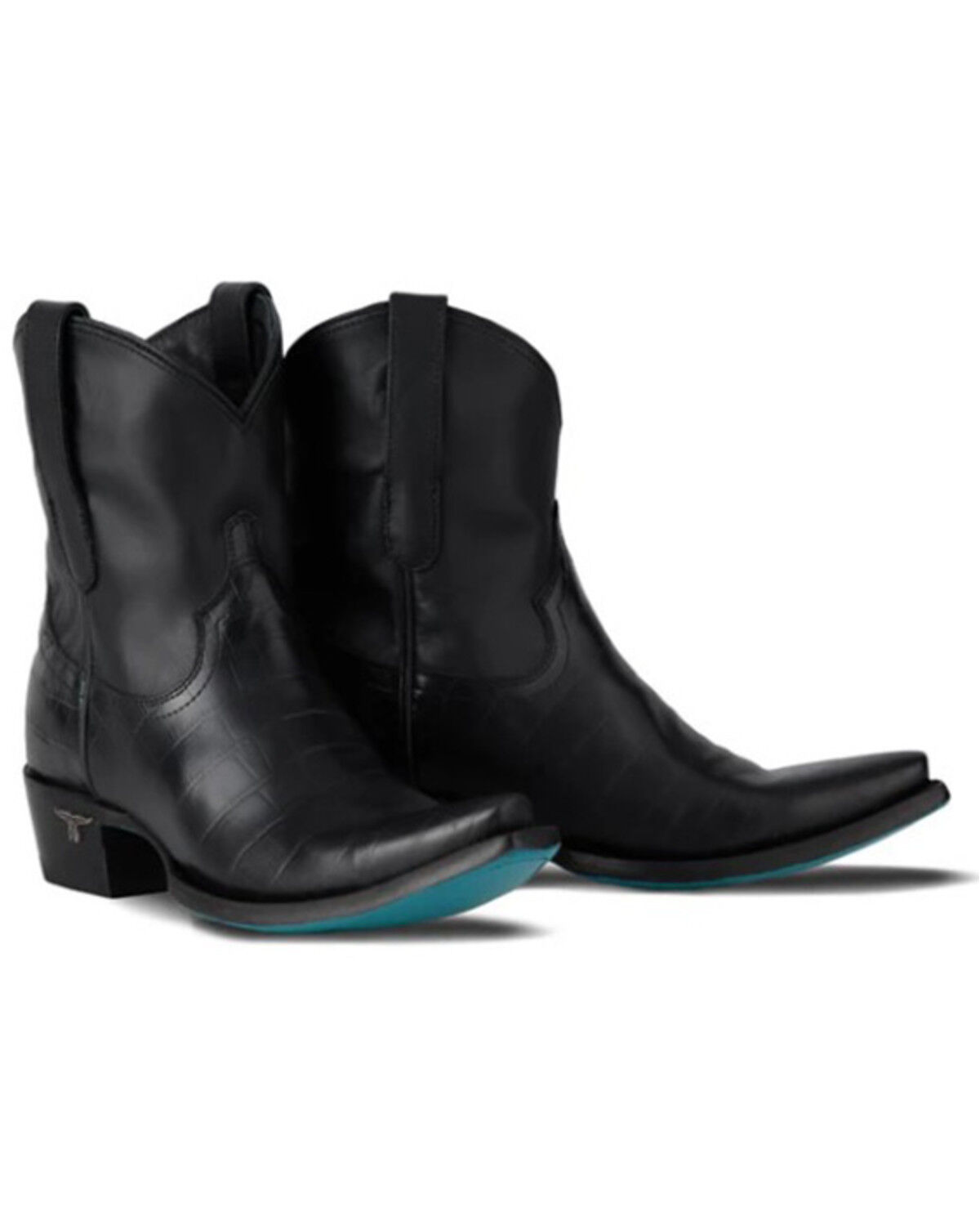 Image #1 - Lane Women's Emma Jane Western Booties - Snip Toe, Black, hi-res