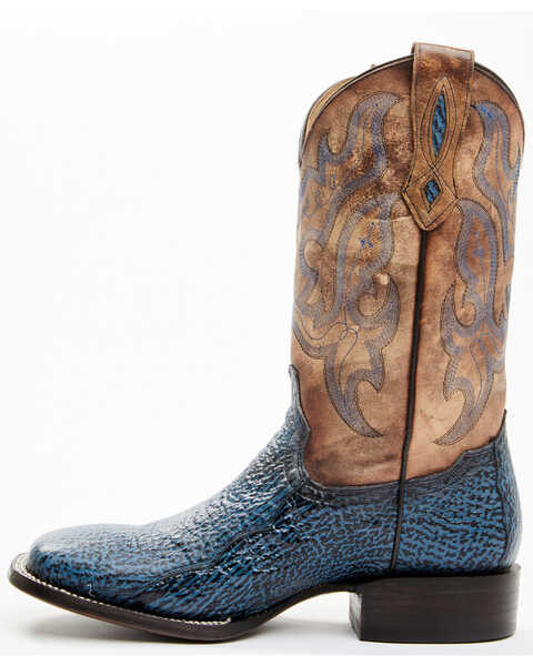 Image #3 - Cody James Men's Exotic Shark Western Boots - Broad Square Toe , Blue, hi-res