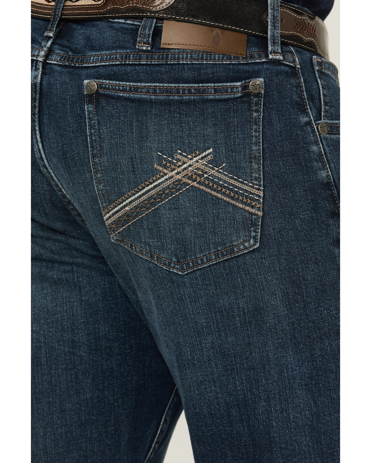 Image #4 - Wrangler Men's 20X Macon Medium Wash Slim Straight Stretch Denim Jeans, Medium Wash, hi-res