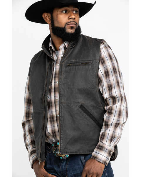 Image #4 - Cody James Men's Dusty 2.0 Oil Skin Zip-Up Vest , , hi-res