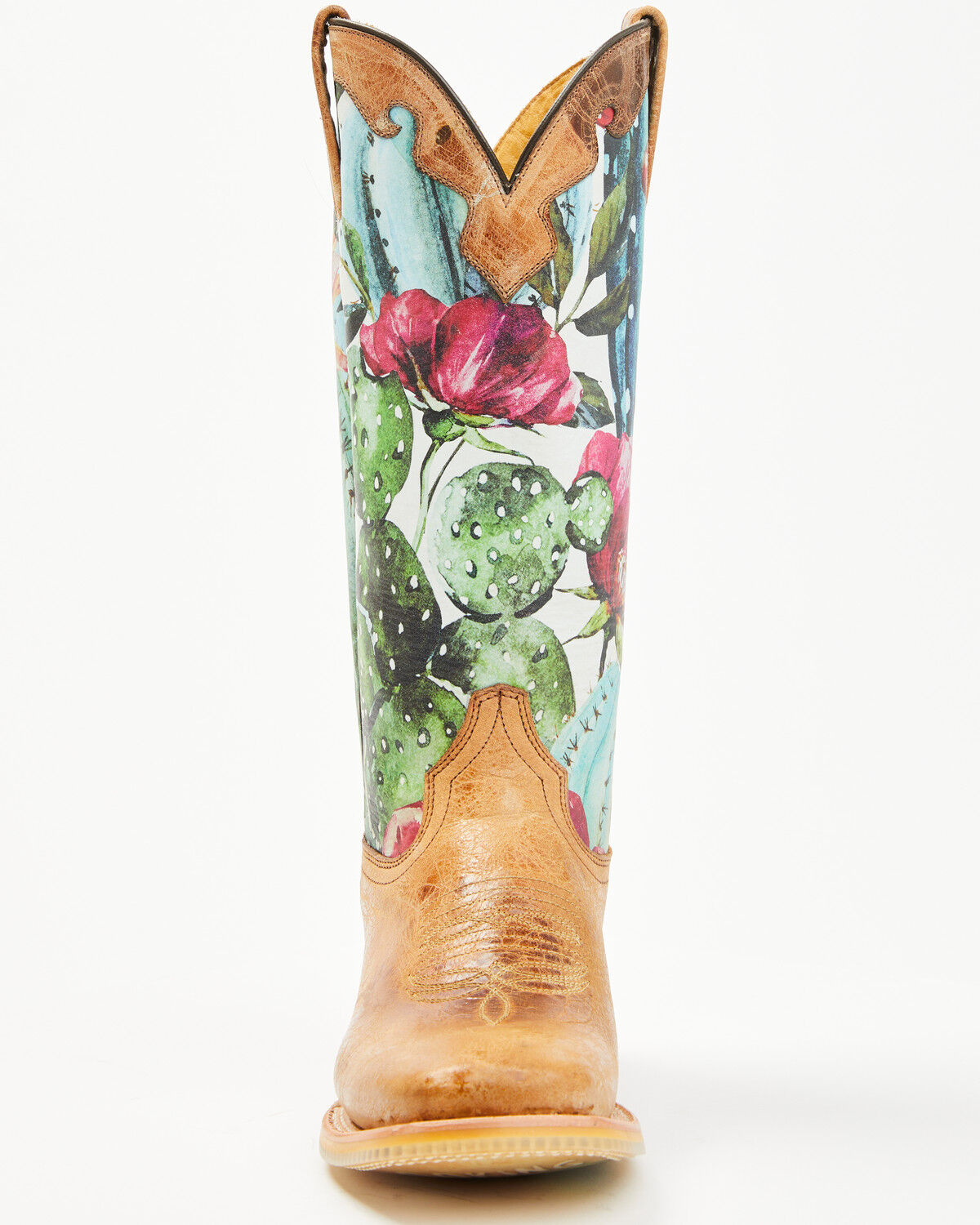 Image #5 - Tin Haul Women's Cactilicious Looking Sharp Sole Western Boots - Broad Square Toe, Brown, hi-res