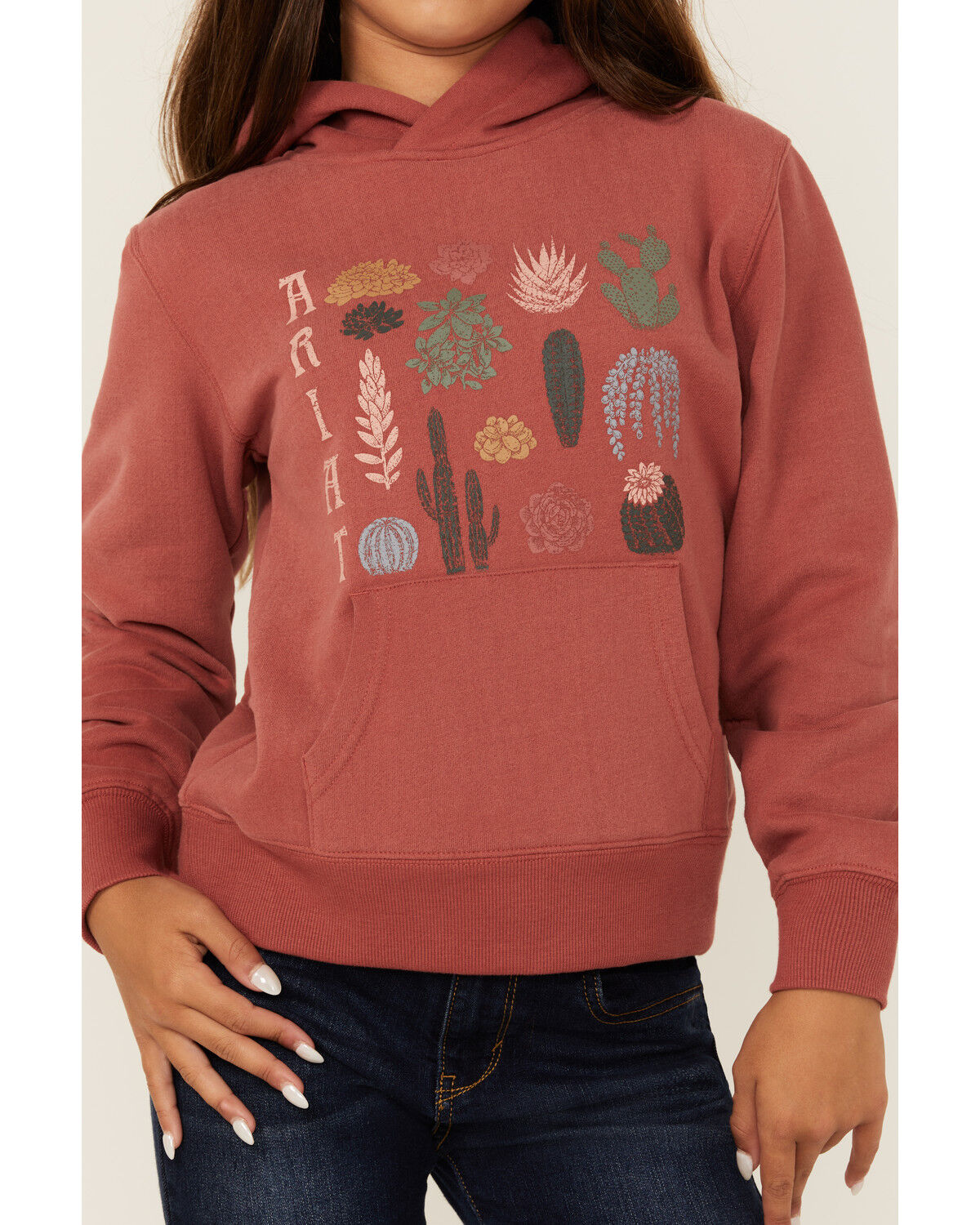 Image #3 - Ariat Girls' Marsala Southwest Collections Graphic Hoodie, Multi, hi-res