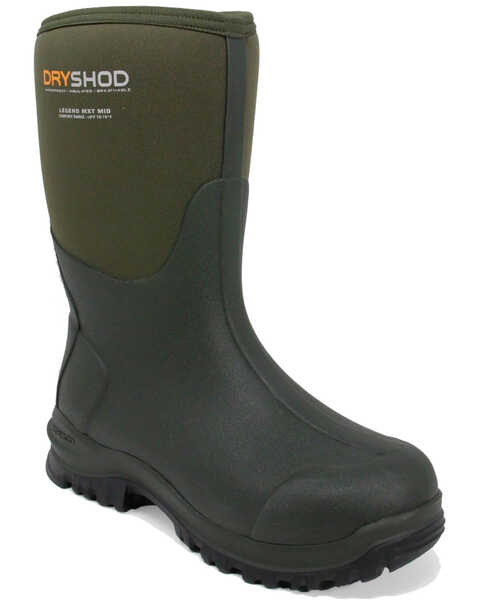 Dryshod Men's Legend MXT Rubber Boots - Round Toe, Grey, hi-res