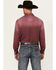 Image #4 - Wrangler Men's Vintage Washed Solid Long Sleeve Snap Western Shirt, Red, hi-res