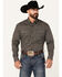 Image #1 - Roper Men's Amarillo Geo Print Long Sleeve Button-Down Western Shirt, Brown, hi-res