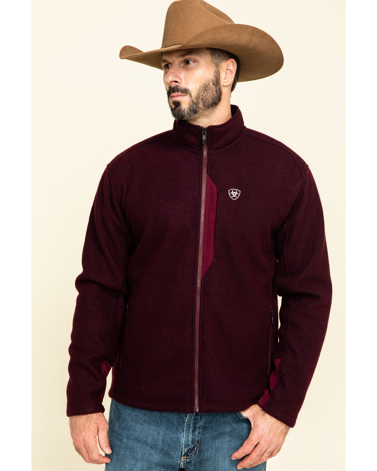 Ariat Men s Malbec Heather Bowdrie Bonded Full Zip Front Jacket Sheplers
