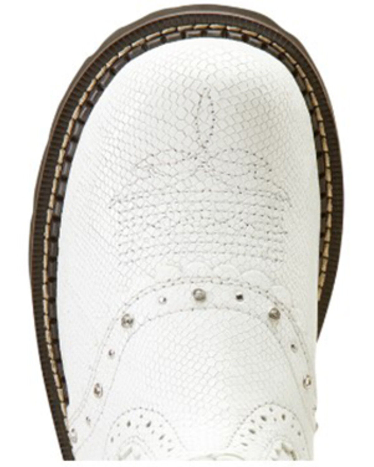 Image #4 - Ariat Women's Gembaby Snake Print Western Boots - Round Toe, White, hi-res