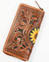 Image #1 - Shyanne Women's Sunflower Tooled Leather Wallet, Brown, hi-res