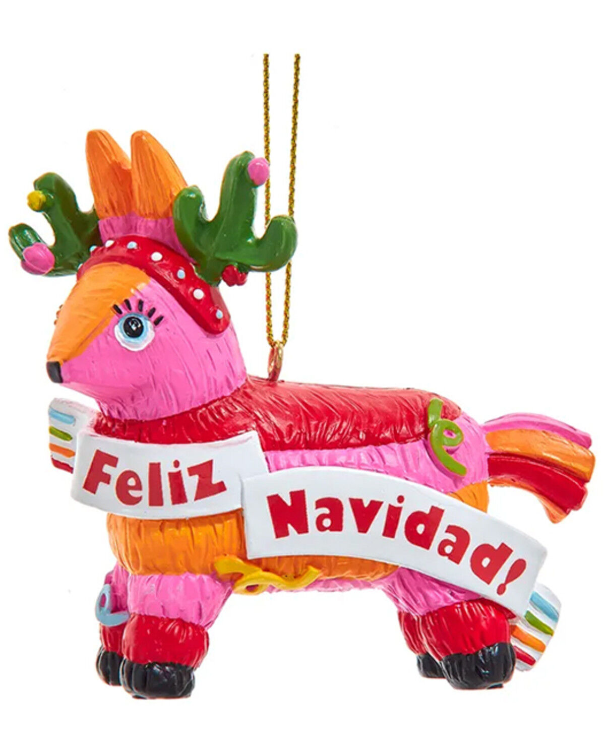 Image #1 - Kurt Adler Feliz Navidad Horse Piñata Ornament, Multi, hi-res