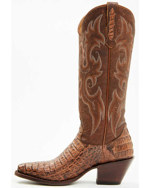 Image #3 - Shyanne Women's Aurelia Exotic Caiman Western Boots - Pointed Toe , Brown, hi-res