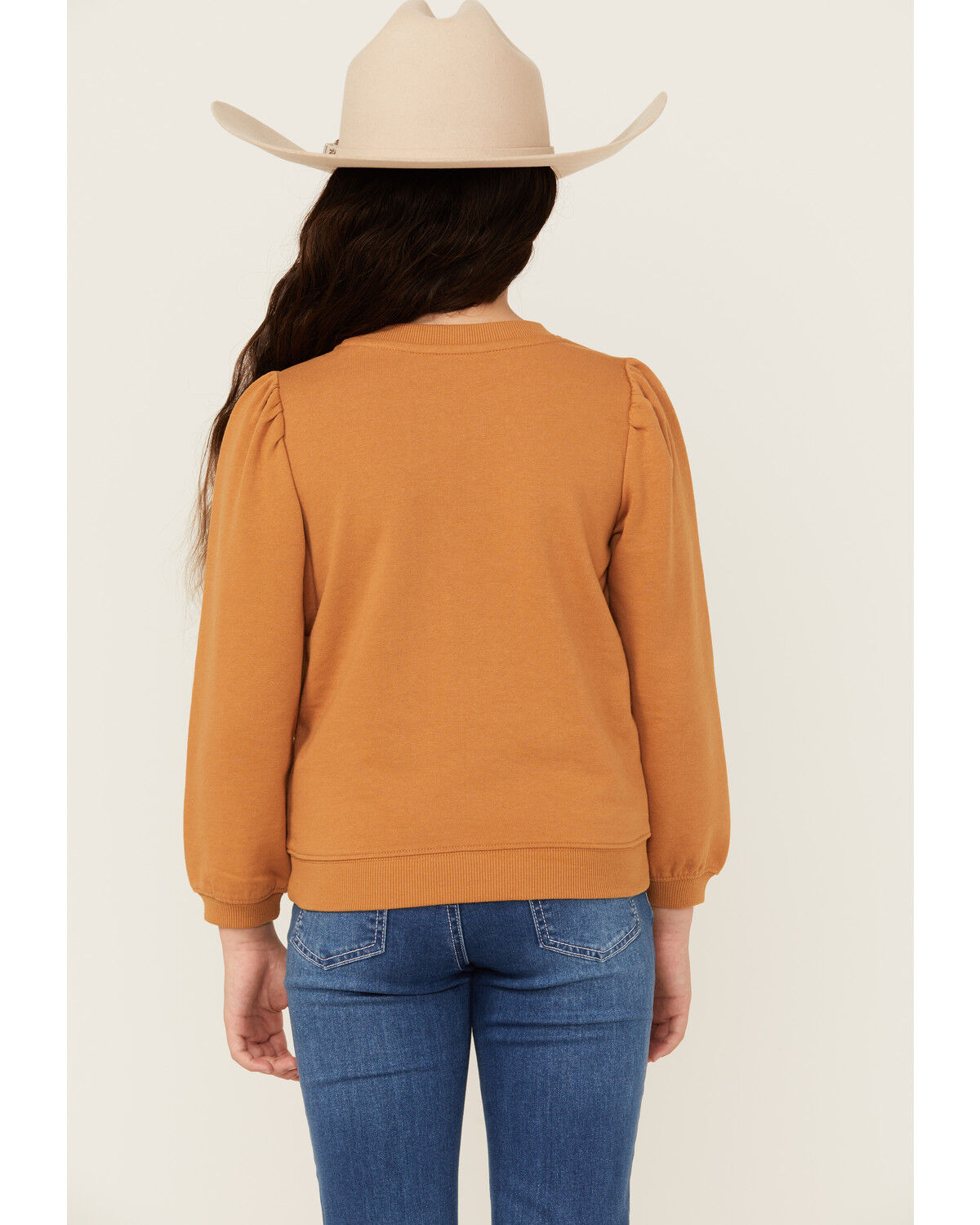 Image #4 - Wrangler Girls' Desert Scene Sweatshirt, Brown, hi-res