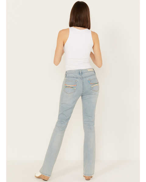 Image #1 - Hooey by Rock & Roll Denim Women's Light Wash Mid Rise Extra Stretch Bootcut Jeans, Light Wash, hi-res