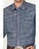 Wrangler Retro Premium Men's Check Plaid Print Long Sleeve Snap Western Shirt , Navy, hi-res