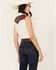 Image #4 - Panhandle Women's Retro Sleeveless Pearl Snap Western Shirt, Cream, hi-res