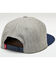 Kimes Ranch Men's Heather Gray Arched 3D Logo Mesh-Back Trucker Cap , Heather Grey, hi-res