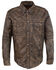 Image #4 - Milwaukee Leather Men's Distressed Light Leather Snap Front Shirt, Black/tan, hi-res
