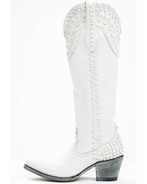 Image #3 - Boot Barn X Double D Women's Exclusive Bridal Pearl Western Bridal Boots - Snip Toe, White, hi-res
