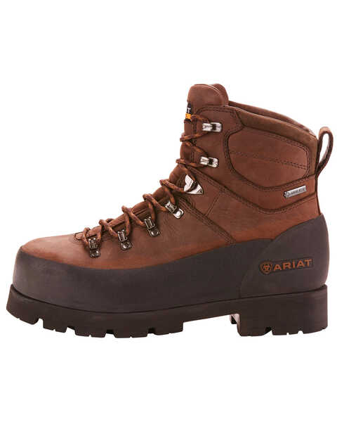 Image #2 - Ariat Men's Linesman Ridge 6" EH Work Boots - Round Composite Toe, Medium Brown, hi-res