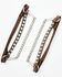 Almax Women's Studded Leather Boot Bracelet, Brown, hi-res