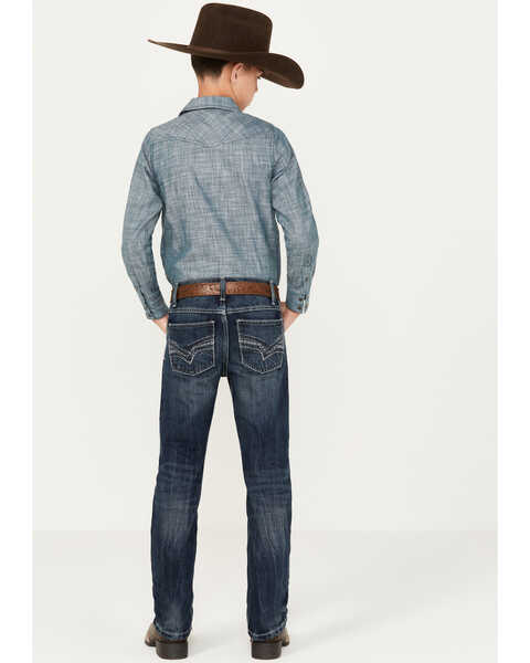 Wrangler Boys' Vintage Slim Fit Bootcut Jeans, Blue, hi-res