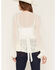 Image #4 - Wild Moss Women's Lace Sheer Long Sleeve Tie-Front Shirt, Ivory, hi-res