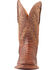El Dorado Men's Handmade Caiman Back Brass Stockman Boots - Broad Square Toe, Bronze, hi-res