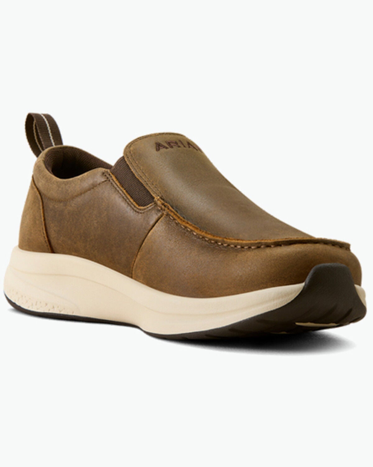 Ariat Men's Buckeye Slip-On Waterproof Shoes - Moc Toe, Brown, hi-res