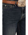 Rock & Roll Denim Men's Hooey Dark Wash Double Barrel Reflex Stackable Bootcut Jeans , Dark Wash, hi-res