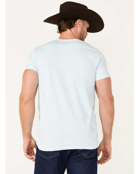 Image #4 - Cinch Men's Boot Barn Exclusive American Denim Co Diamond Short Sleeve Graphic T-Shirt, Light Blue, hi-res