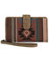 Justin Women's Southwestern Jacquard Wallet, Brown, hi-res