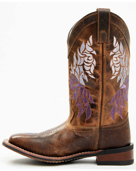 Image #3 - Laredo Women's Thalia Western Boots - Broad Square Toe, Purple, hi-res