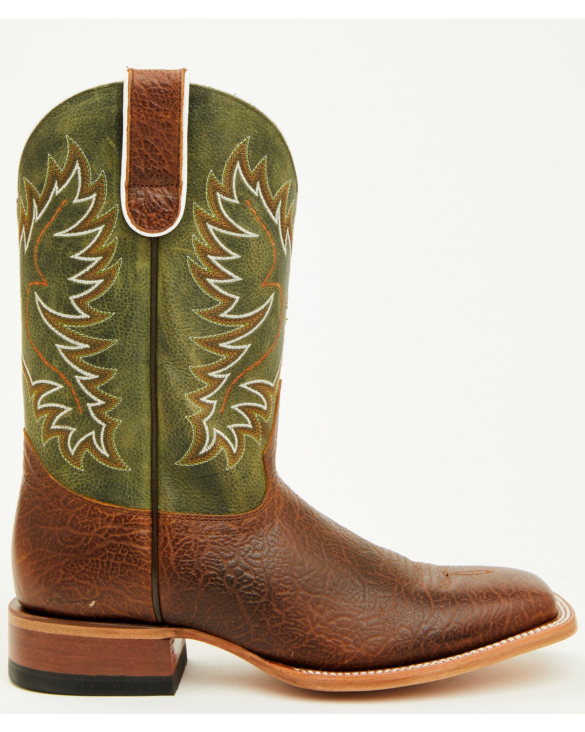 Image #2 - Cody James Men's Benson Western Boots - Broad Square Toe, Green, hi-res