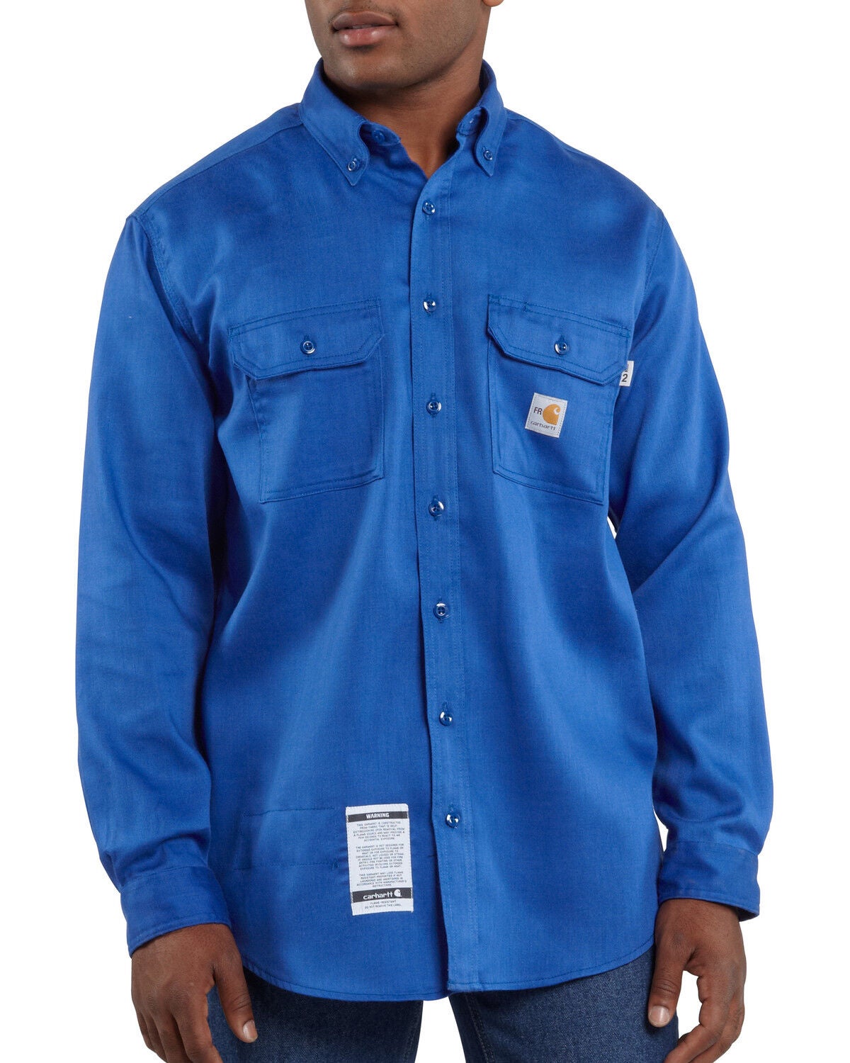 Image #2 - Carhartt Men's FR Solid Twill Long Sleeve Work Shirt, , hi-res