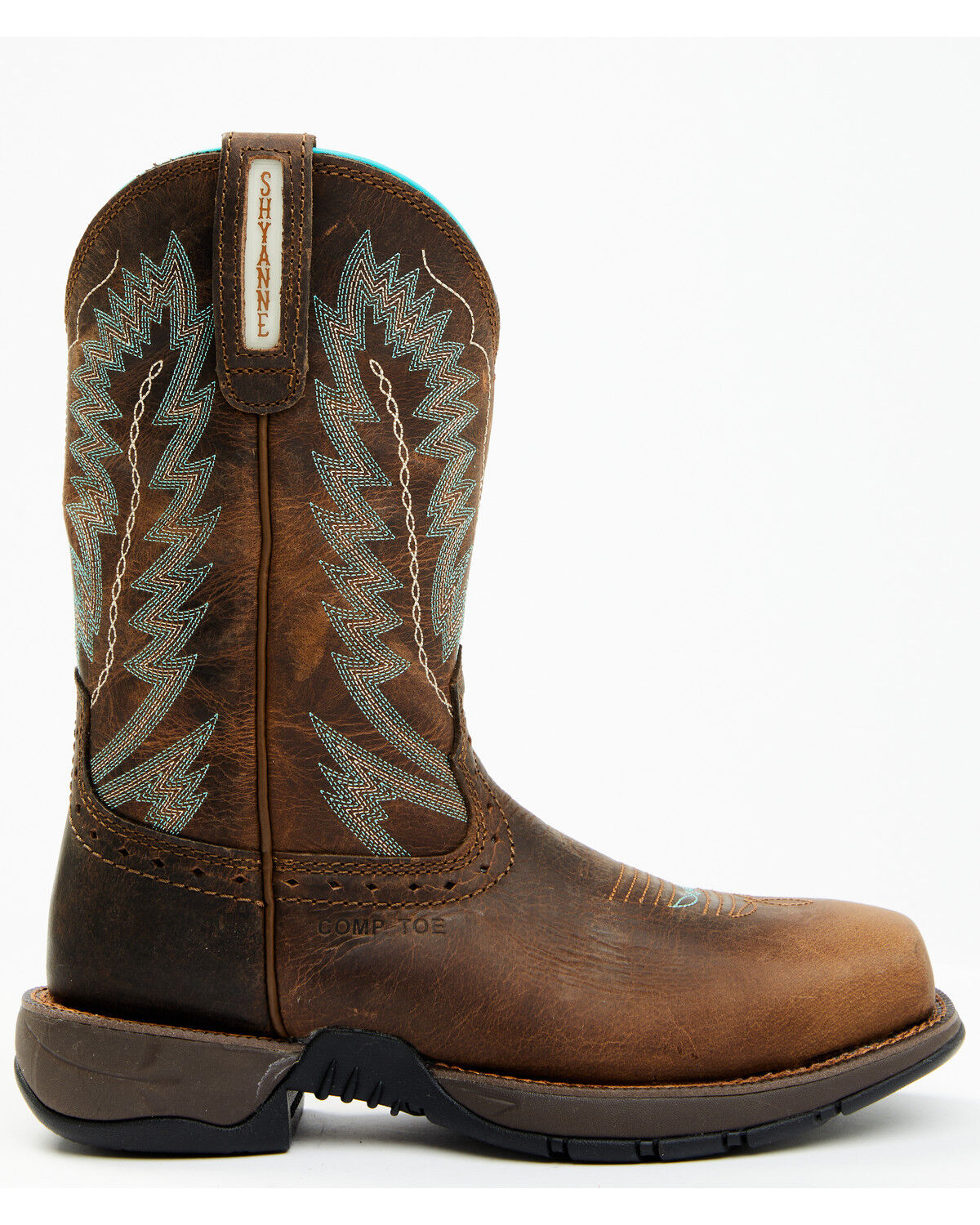 Image #2 - Shyanne Women's Drifting Western Work Boots - Composite Toe, Brown, hi-res