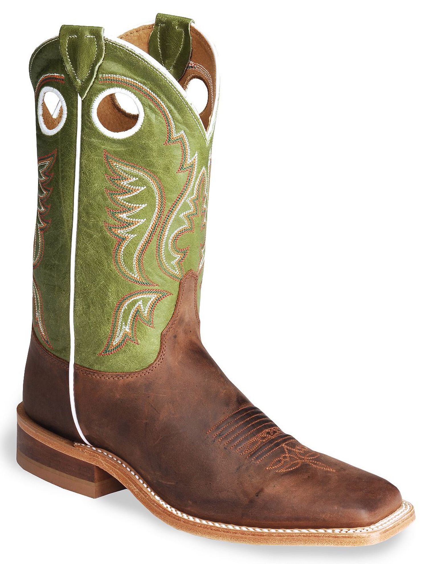 Justin Men s Bent Rail Cognac Western Boots Broad Square Toe Sheplers