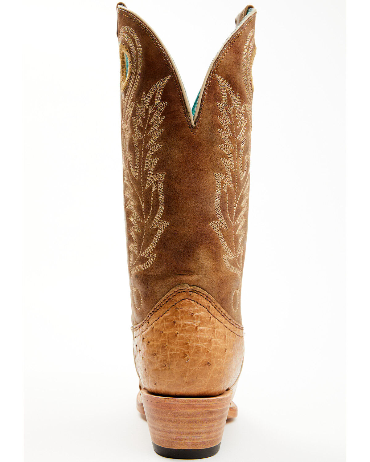 Image #5 - Corral Women's Exotic Ostrich Western Boots - Square Toe, Honey, hi-res