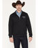Image #1 - Wrangler Men's Solid Steer Head 1/4 Zip Pullover, Black, hi-res