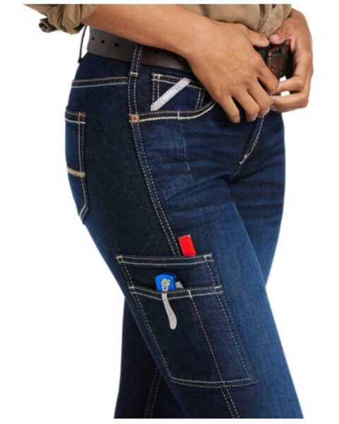 Image #3 - Ariat Women's Rebar Perfect Rise Work Flex Riviter Slim Leg Work Jeans , Blue, hi-res
