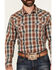 Image #3 - Cody James Men's Ricardo Plaid Print Long Sleeve Snap Western Shirt - Tall, Tan, hi-res