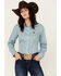 Image #1 - Cinch Women's Striped Long Sleeve Button-Down Western Core Shirt, Blue, hi-res