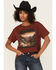 Image #1 - Shyanne Women's Fringe Scenic Short Sleeve Graphic Tee, Mahogany, hi-res